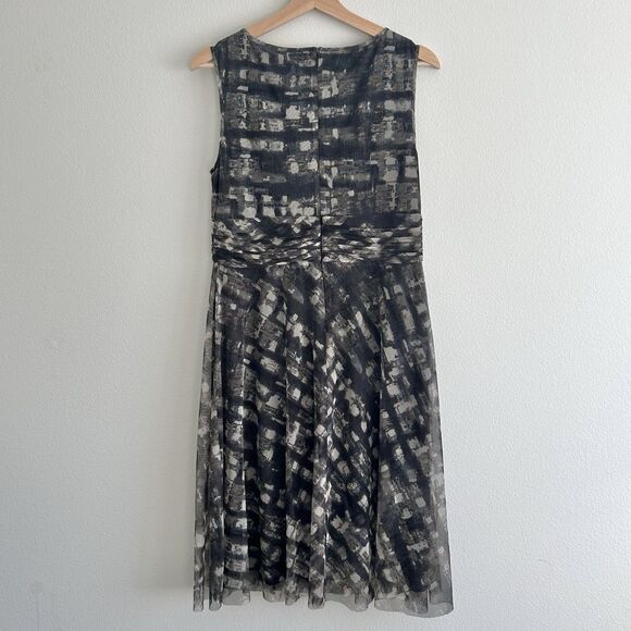 Coldwater Creek Dress Size M Petite Gray Pattern Fairy Grunge Romantic Formal - Picture 7 of 14